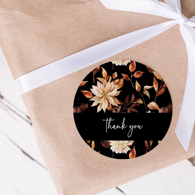 Black Fall Thank You Sticker (Black Fall Thank You Sticker
)