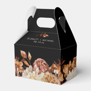 Black Fall Wedding Favour Box