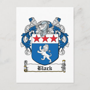 Black Family Crest Postcard