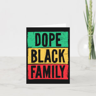 Black Family Juneteenth History Month Matching  Card