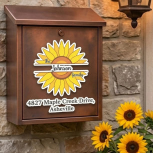Black Family Name & Address Mailbox Personalised