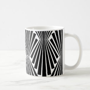 Black Fans Vintage Art Deco Custom Pattern Coffee Mug