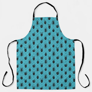 Black Fantasy Dragon Argyle Pattern Apron