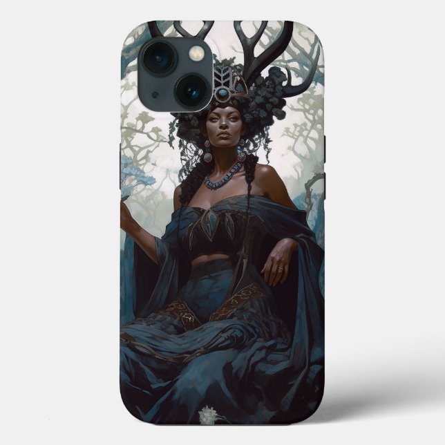 Black Fantasy Sorceress Magic Fantasy Case-Mate iPhone Case (Back)