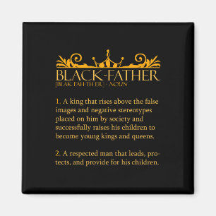 Black Father African American Father's Day Afrocen Magnet