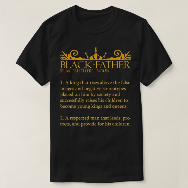 Black Father African American Fathers Day Afrocent T-Shirt (Design Front)