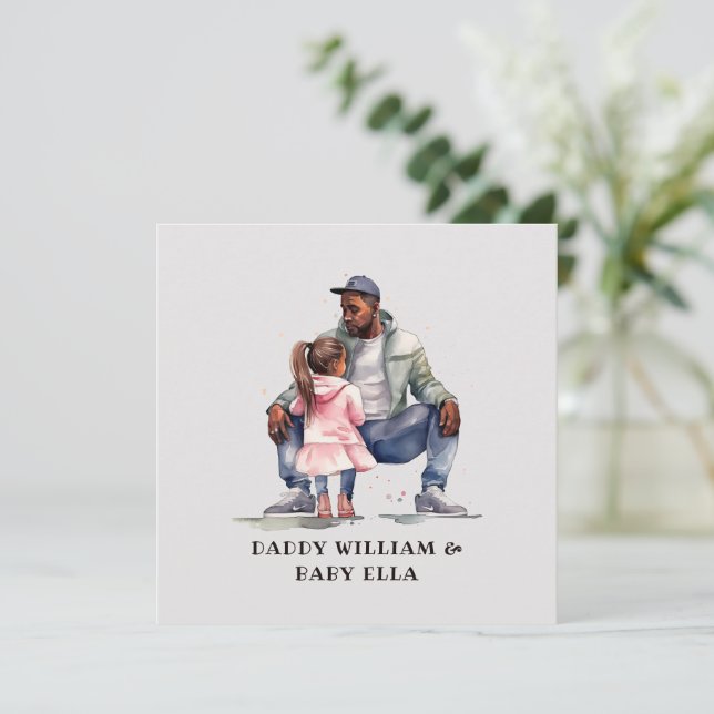 Black Father and Daughter Bond (Standing Front)