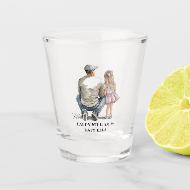Black Father and Daughter Bond (10) Shot Glass (Front)