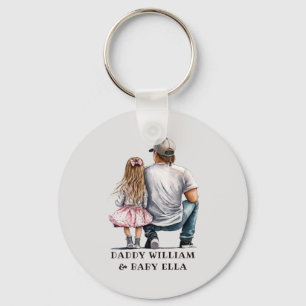 Black Father and Daughter Bond (11) Key Ring