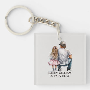 Black Father and Daughter Bond (11) Key Ring