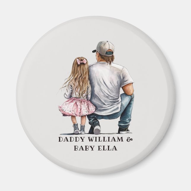 Black Father and Daughter Bond (11) Magnet (Front)