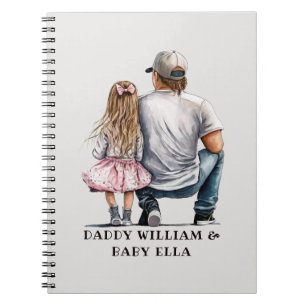 Black Father and Daughter Bond (11) Notebook