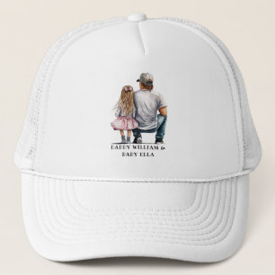 Black Father and Daughter Bond (11) Trucker Hat