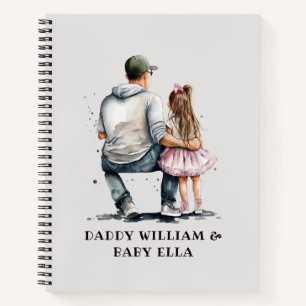 Black Father and Daughter Bond (12) Notebook