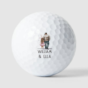 Black Father and Daughter Bond (13) Golf Balls