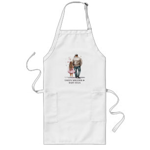 Black Father and Daughter Bond (13) Long Apron