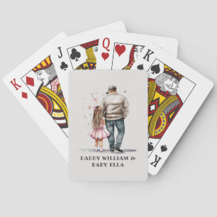 Black Father and Daughter Bond (13) Playing Cards