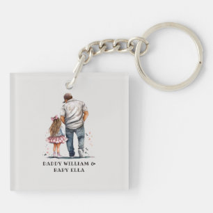 Black Father and Daughter Bond (14) Key Ring