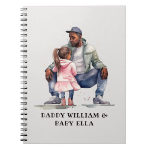 Black Father and Daughter Bond (2) Notebook