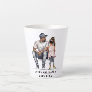 Black Father and Daughter Bond (3) Latte Mug