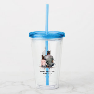 Black Father and Daughter Bond (4) Acrylic Tumbler
