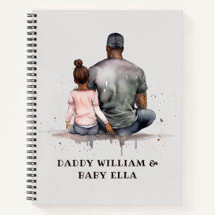 Black Father and Daughter Bond (4) Notebook
