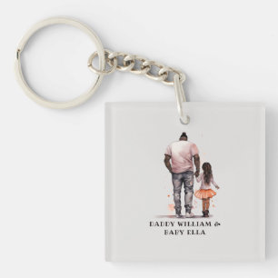 Black Father and Daughter Bond (5) Key Ring