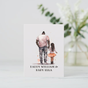 Black Father and Daughter Bond (5) Postcard