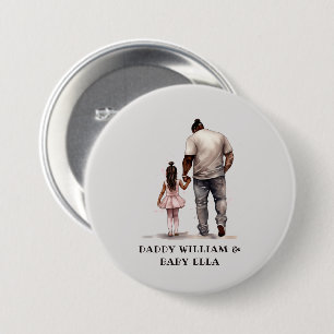 Black Father and Daughter Bond (6) 7.5 Cm Round Badge