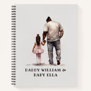 Black Father and Daughter Bond (6) Notebook