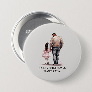 Black Father and Daughter Bond (7) 7.5 Cm Round Badge