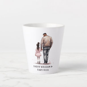 Black Father and Daughter Bond (7) Latte Mug