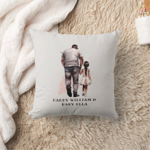 Black Father and Daughter Bond (8) Cushion