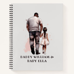 Black Father and Daughter Bond (8) Notebook