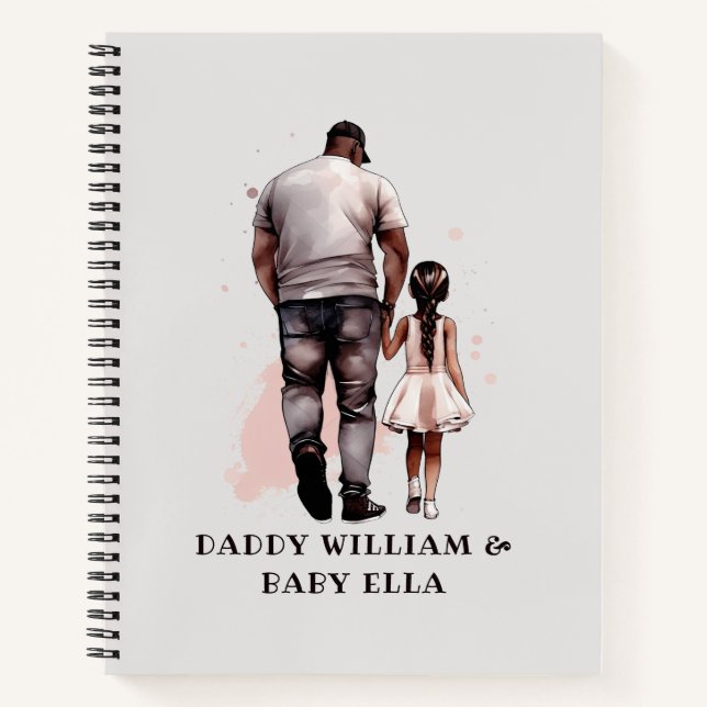 Black Father and Daughter Bond (8) Notebook (Front)