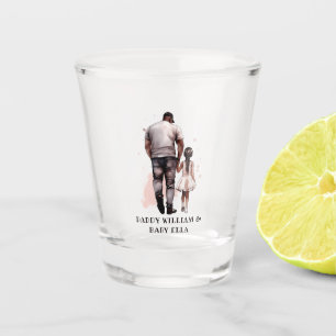 Black Father and Daughter Bond (8) Shot Glass