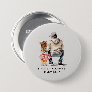 Black Father and Daughter Bond (9) 7.5 Cm Round Badge