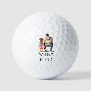 Black Father and Daughter Bond (9) Golf Balls