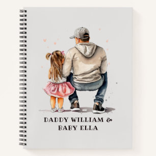 Black Father and Daughter Bond (9) Notebook