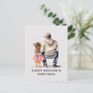 Black Father and Daughter Bond (9) Postcard