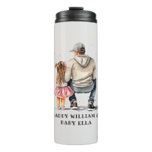 Black Father and Daughter Bond (9) Thermal Tumbler