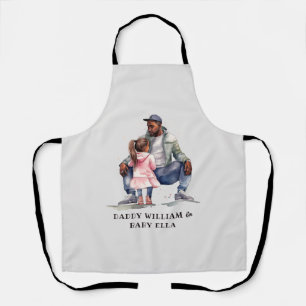 Black Father and Daughter Bond Apron