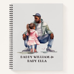 Black Father and Daughter Bond Notebook