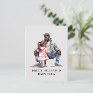 Black Father and Daughter Bond Postcard
