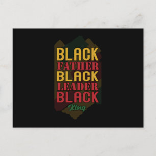 Black Father Black Leader Black King Announcement Postcard