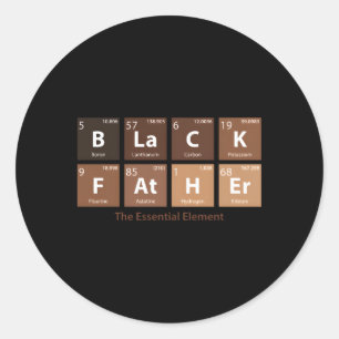Black Father Essential Elet Father'S Day Black Dad Classic Round Sticker