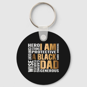 Black Father King Fathers Day Dad Matter Husband Key Ring