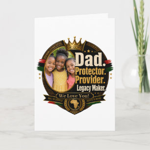 Black Father Legacy Design (Customisable) Card