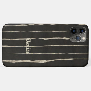 Black & Faux Gold Striped iPhone 11 Pro Max Case