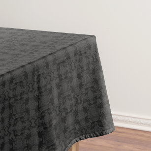 Black Faux Lace Tablecloth